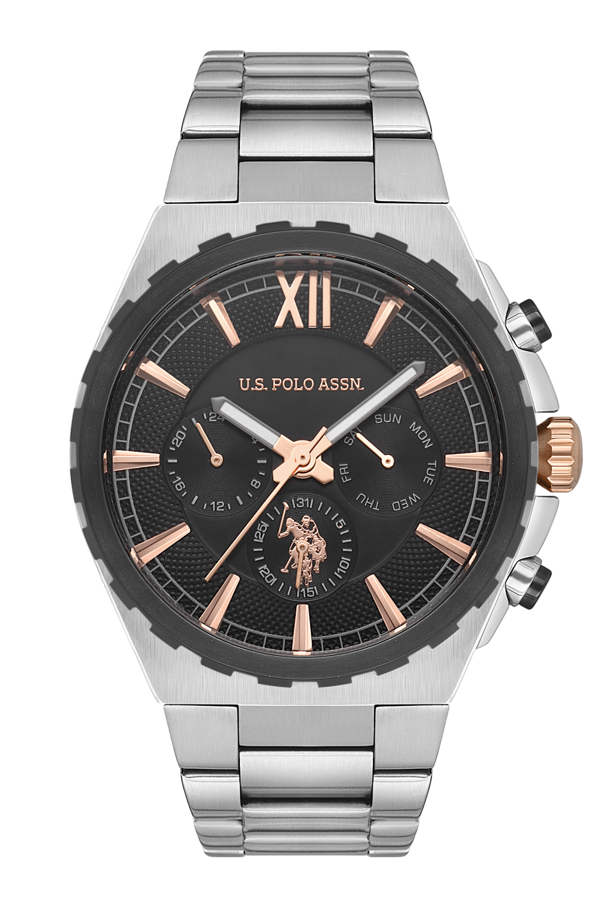 ساعت مچی خاکستری روشن استاندارد فیت مردانه یو اس پولو | US POLO ASSN