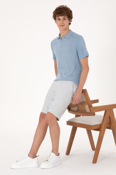 شلوارک  خاکستری روشن  رگولار  مردانه یو اس پولو | US POLO ASSN