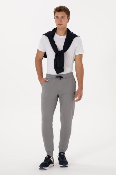 شلوار ورزشی  خاکستری روشن  اندامی  مردانه یو اس پولو | US POLO ASSN