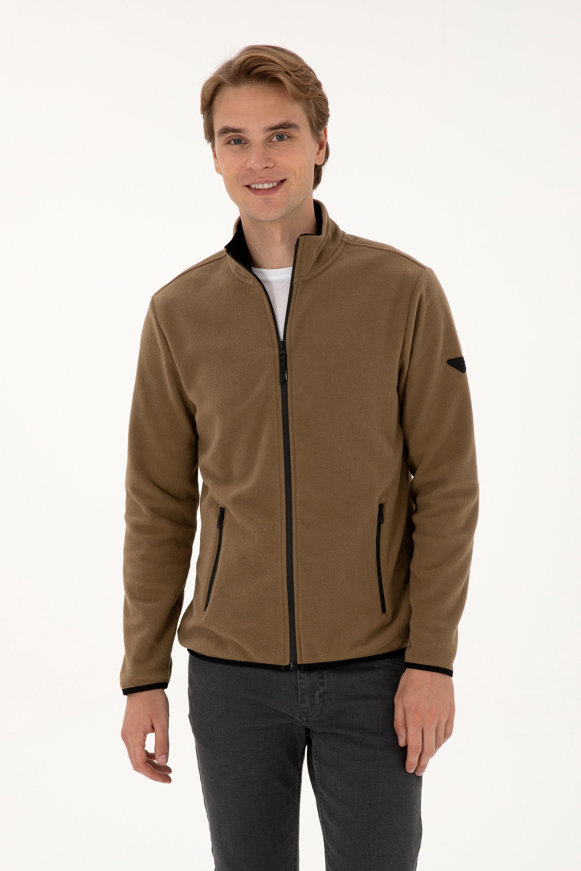 ژاکت خاکی رگولار مردانه یو اس پولو | US POLO ASSN