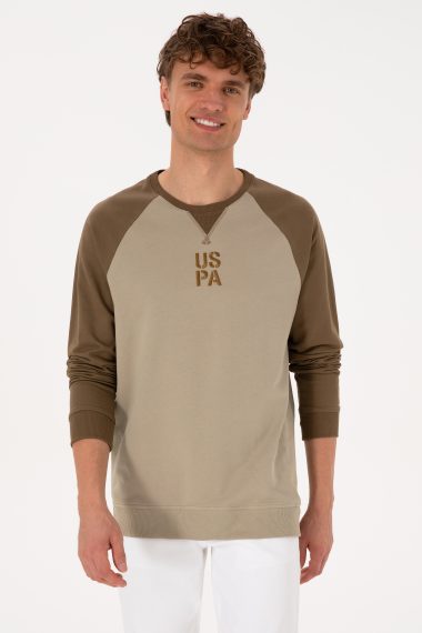 سویشرت  خاکی  رگولار  مردانه یو اس پولو | US POLO ASSN