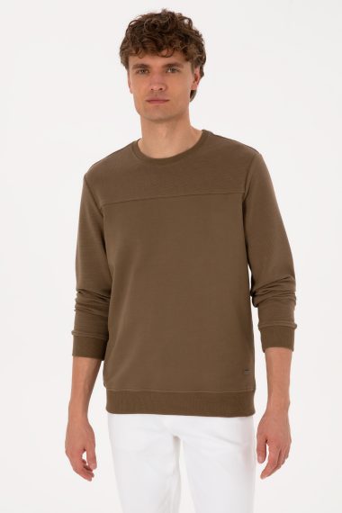 سویشرت  خاکی  رگولار  مردانه یو اس پولو | US POLO ASSN