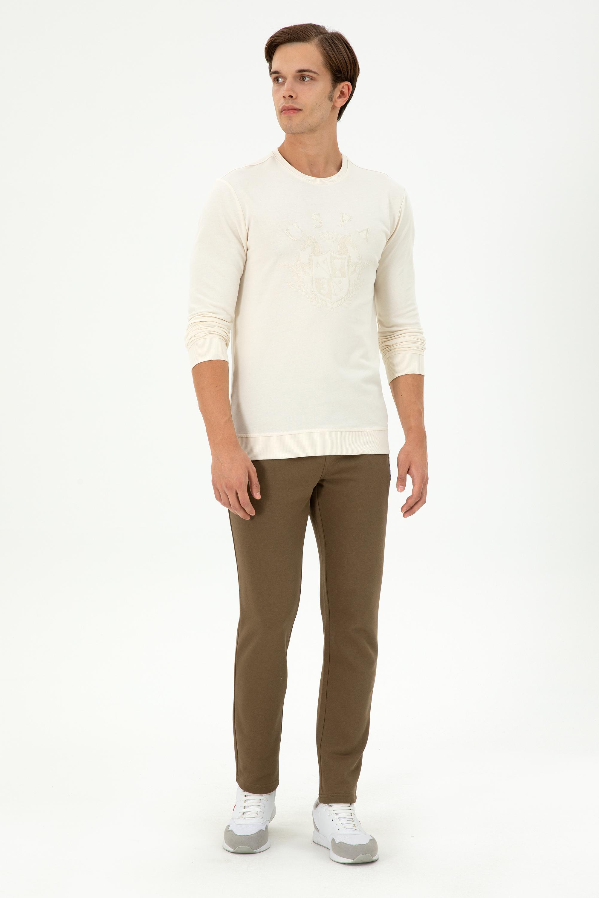 شلوار ورزشی خاکی اندامی مردانه یو اس پولو | US POLO ASSN