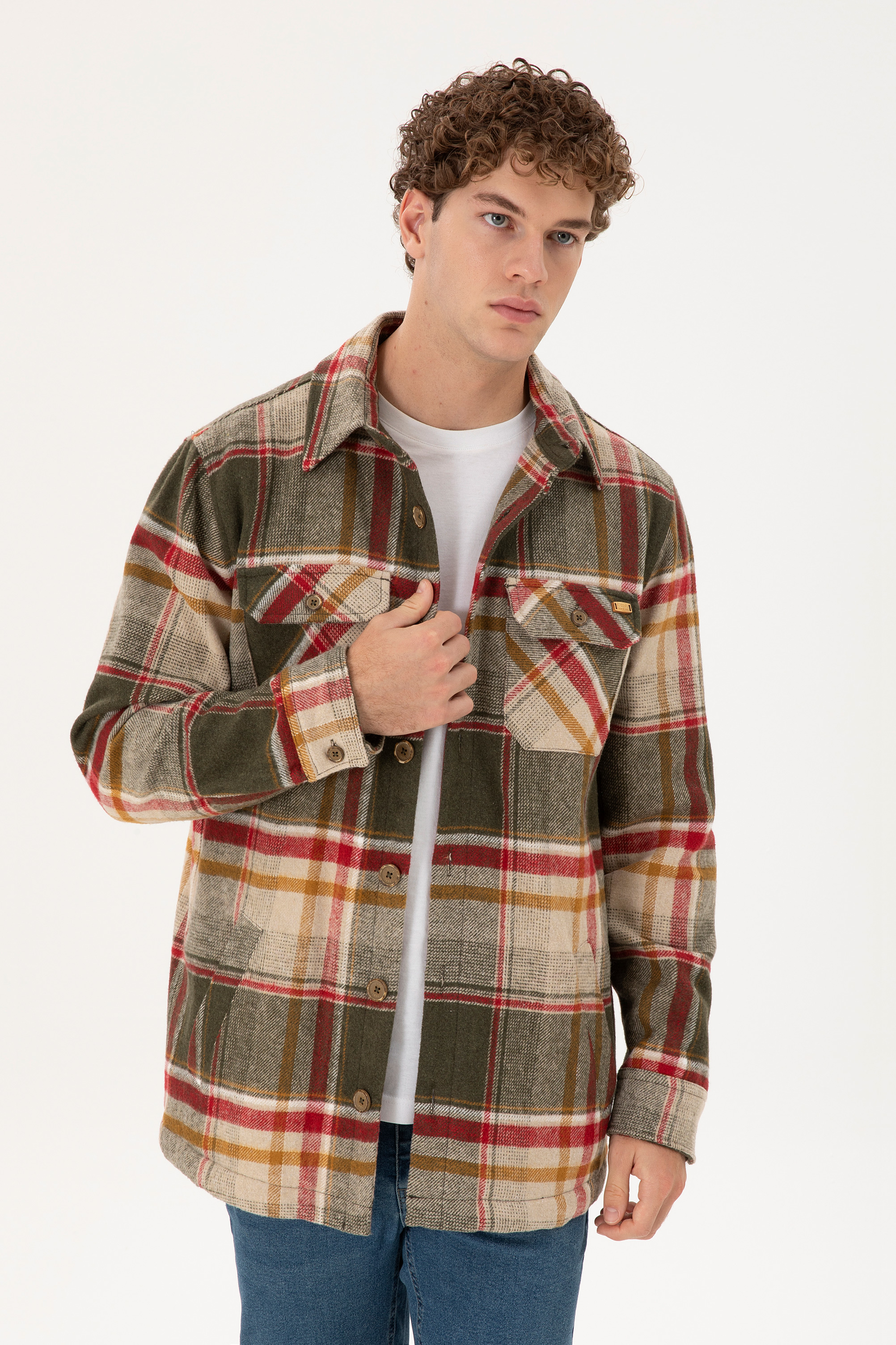 کت تک خاکی ریلکس مردانه یو اس پولو | US POLO ASSN
