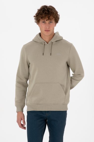 سویشرت بیسیک  خاکی روشن  رگولار  مردانه یو اس پولو | US POLO ASSN
