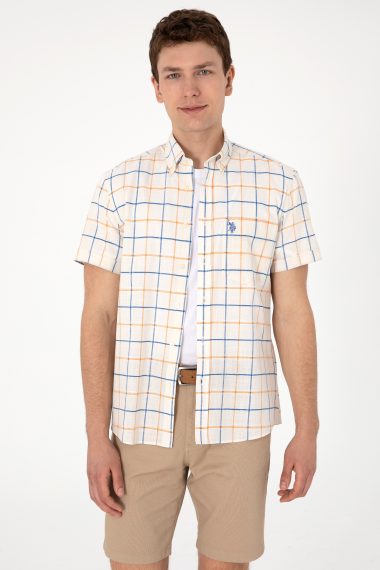 پیراهن  خردلی  رگولار  مردانه یو اس پولو | US POLO ASSN