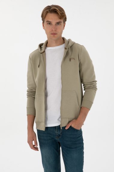 ژاکت  خاکی روشن  رگولار  مردانه یو اس پولو | US POLO ASSN