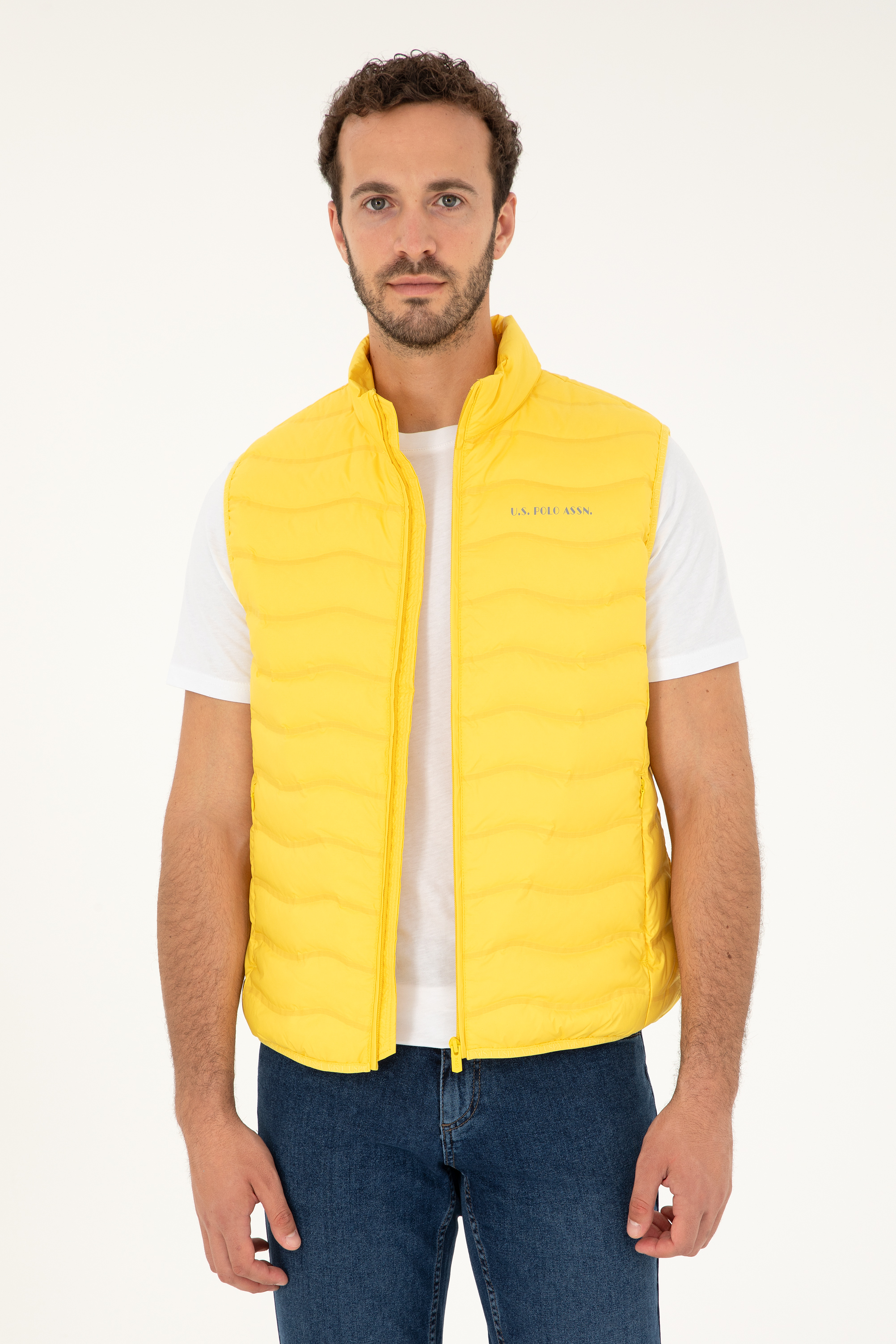 جلیقه زرد بیسیک مردانه یو اس پولو | US POLO ASSN