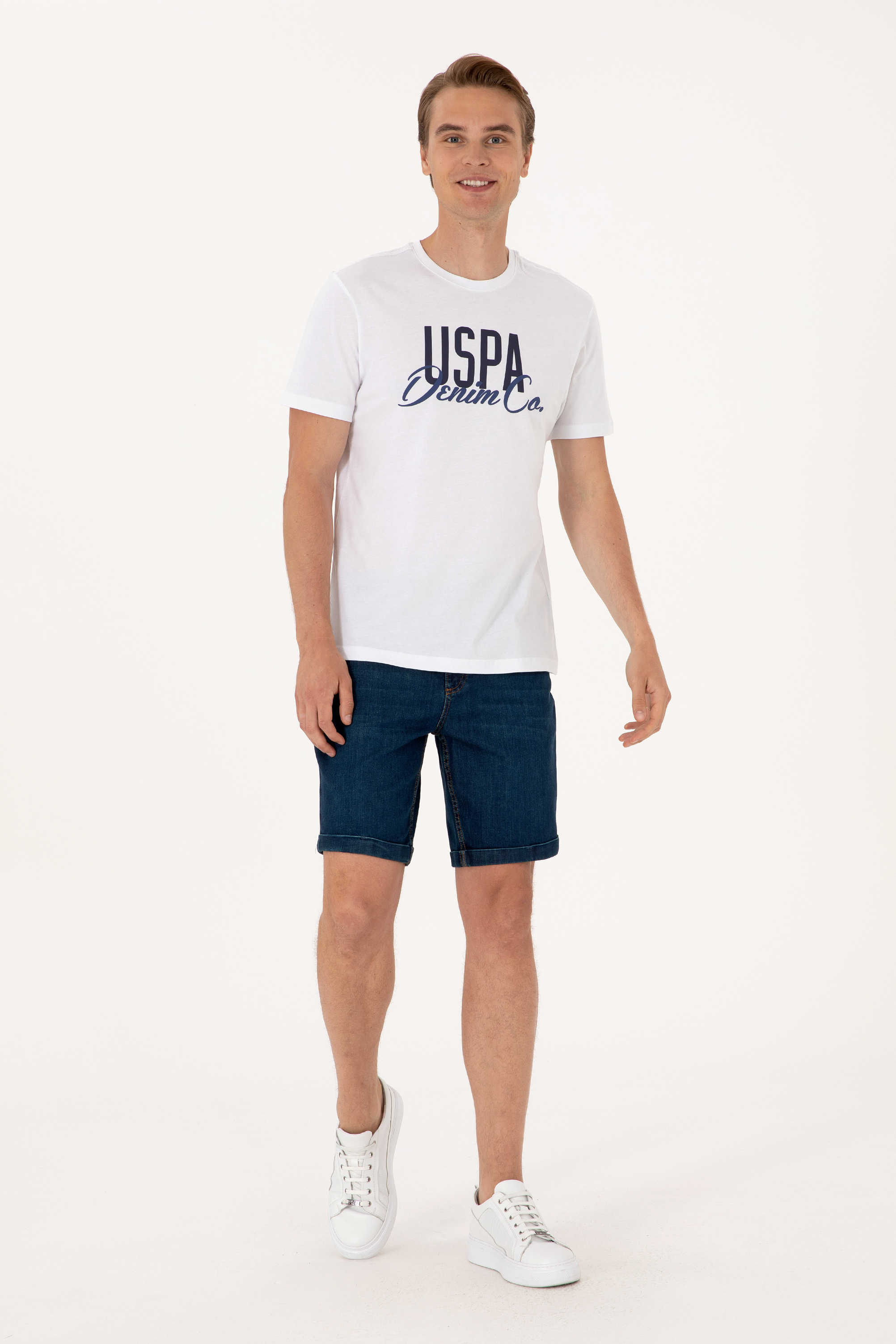 شلوارک جین سبز ریلکس مردانه یو اس پولو | US POLO ASSN