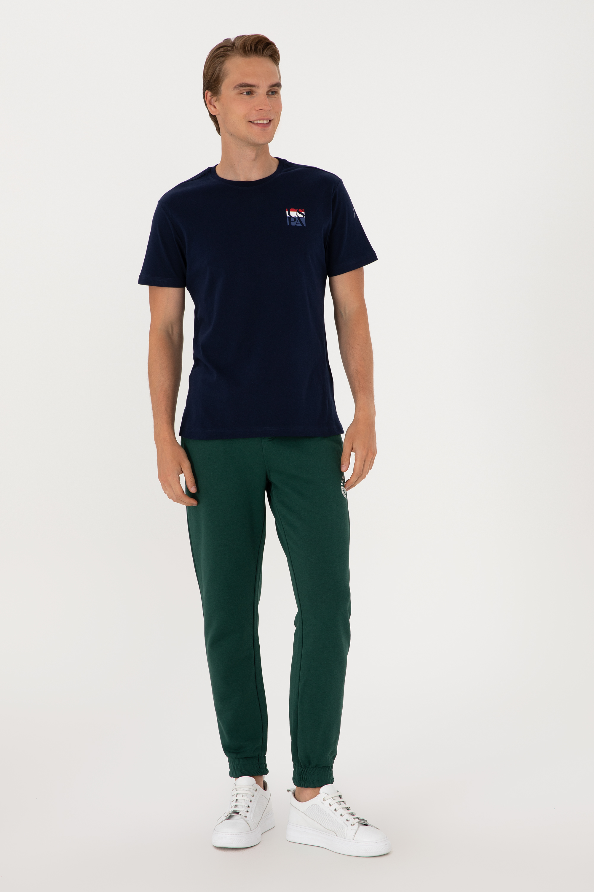 شلوار ورزشی سبز تیره رگولار مردانه یو اس پولو | US POLO ASSN