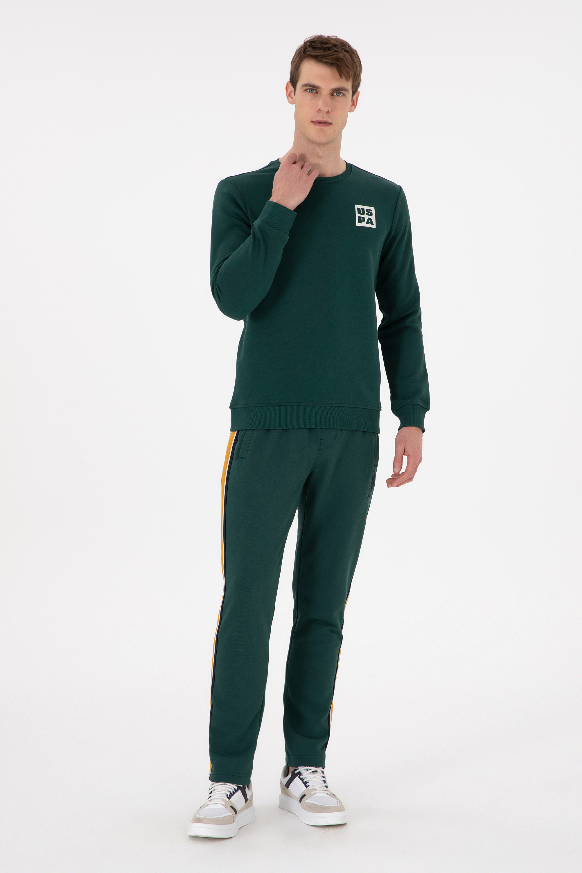 شلوار ورزشی سبز تیره رگولار مردانه یو اس پولو | US POLO ASSN