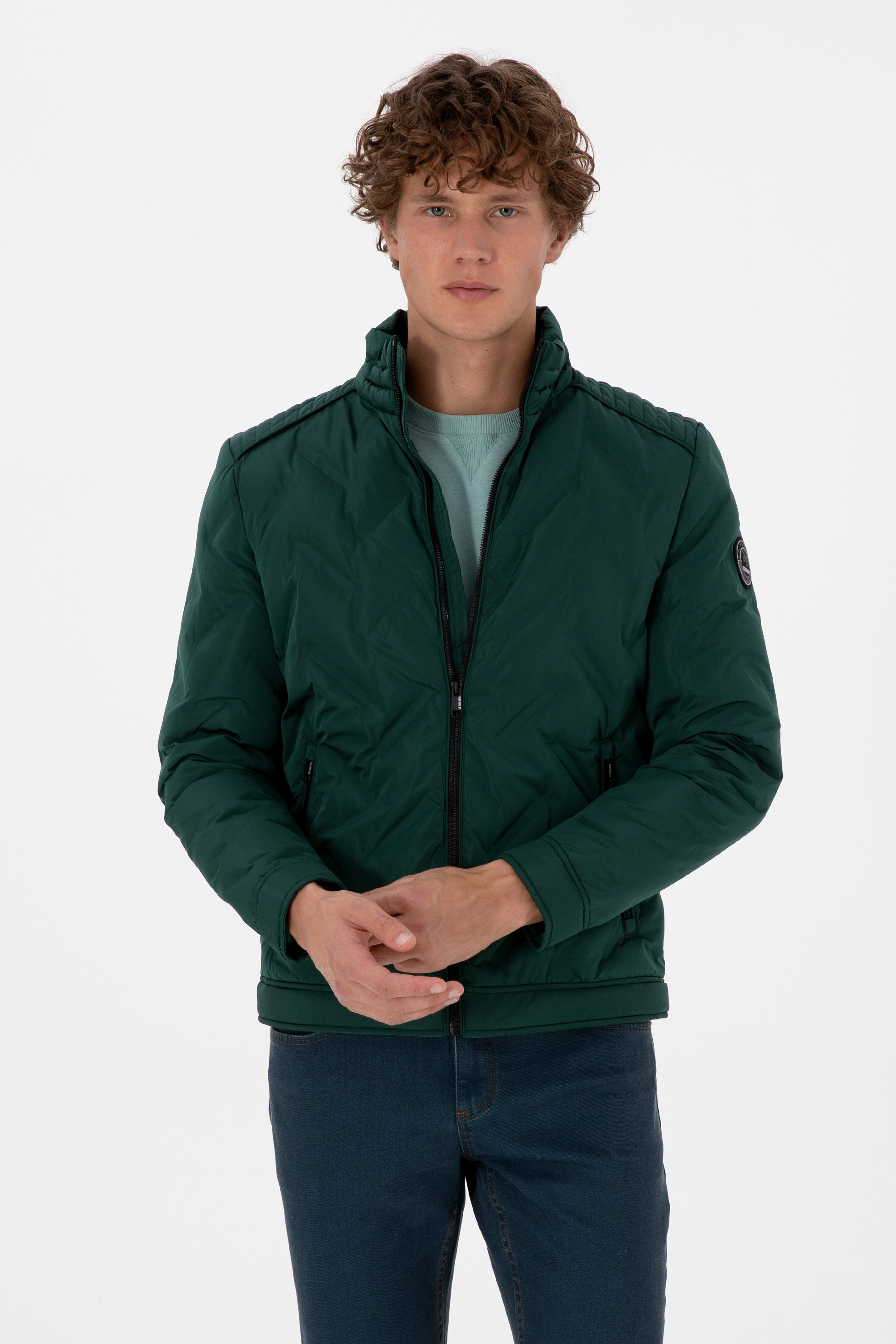 کاپشن سبز تیره بیسیک مردانه یو اس پولو | US POLO ASSN