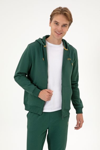 ژاکت  سبز تیره  رگولار  مردانه یو اس پولو | US POLO ASSN