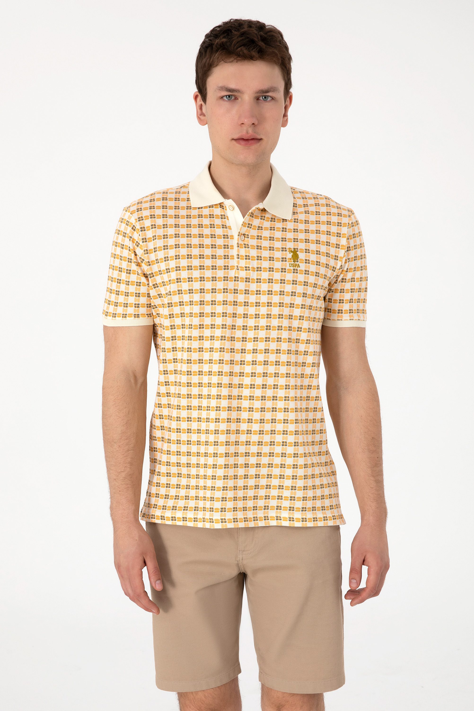 تی شرت سفید رگولار مردانه یو اس پولو | US POLO ASSN
