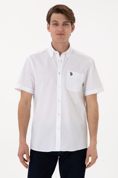 پیراهن  سفید  رگولار  مردانه یو اس پولو | US POLO ASSN