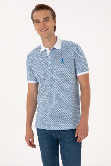 تی شرت یقه پولو سفید  رگولار  مردانه یو اس پولو | US POLO ASSN