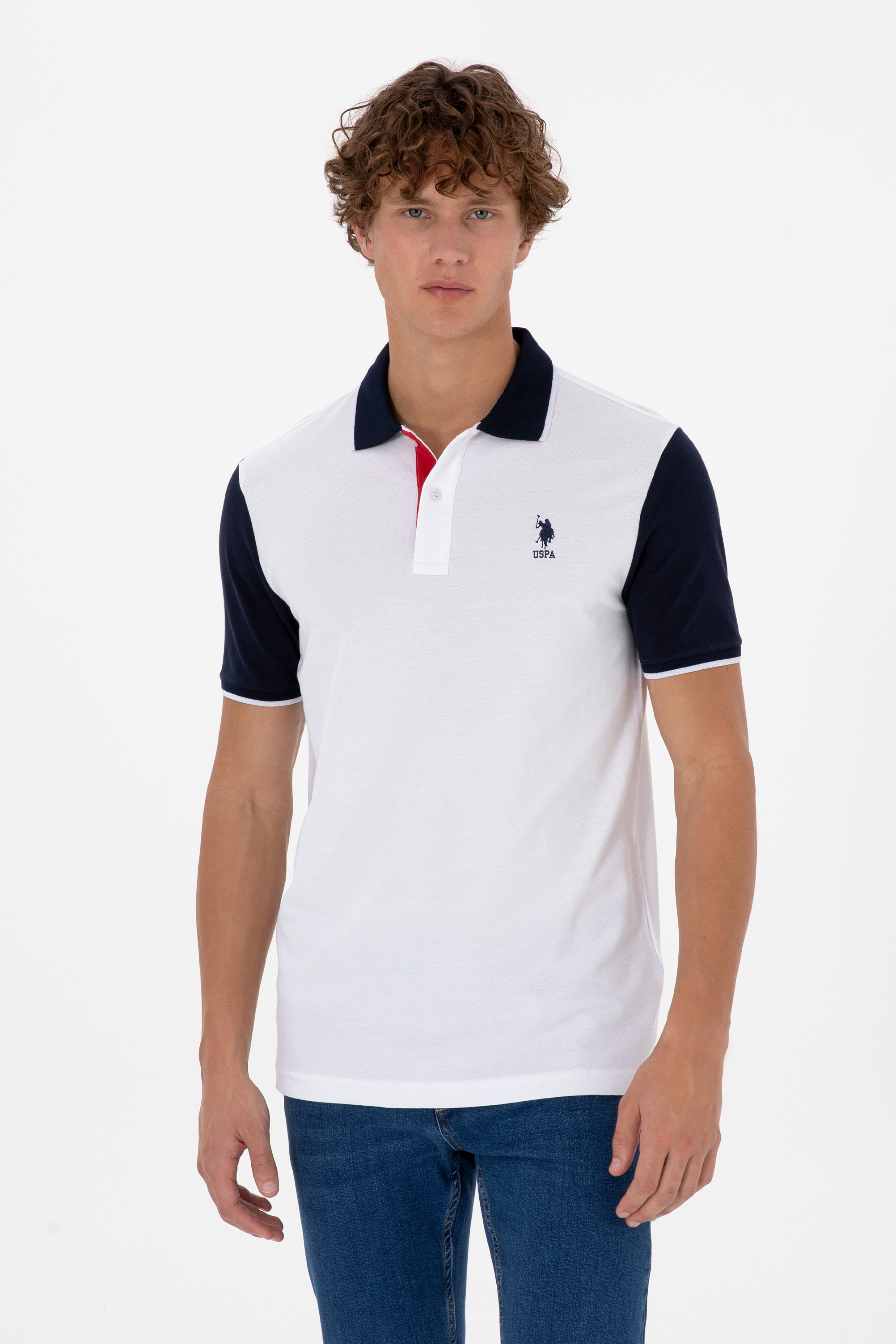 تی شرت سفید رگولار مردانه یو اس پولو | US POLO ASSN