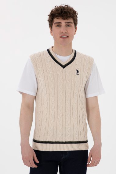 پلیور  سفید  رگولار  مردانه یو اس پولو | US POLO ASSN
