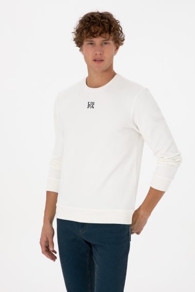 سویشرت  سفید  رگولار  مردانه یو اس پولو | US POLO ASSN