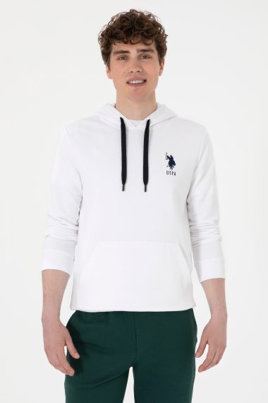 سویشرت بیسیک  سفید  رگولار  مردانه یو اس پولو | US POLO ASSN