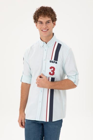 پیراهن  سورمه ای روشن  رگولار  مردانه یو اس پولو | US POLO ASSN