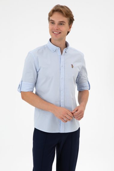 پیراهن  سورمه ای روشن  رگولار  مردانه یو اس پولو | US POLO ASSN