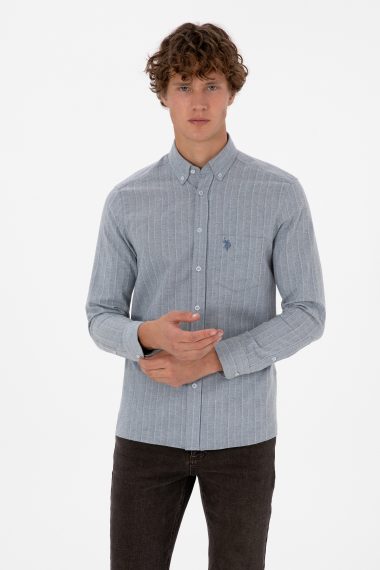پیراهن  سورمه ای روشن  رگولار  مردانه یو اس پولو | US POLO ASSN