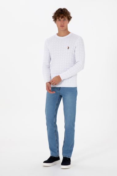 شلوار جین  سورمه ای روشن  راسته  مردانه یو اس پولو | US POLO ASSN