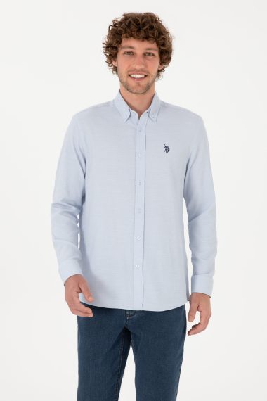 پیراهن  سورمه ای روشن  رگولار  مردانه یو اس پولو | US POLO ASSN