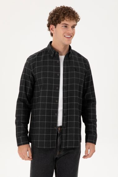 پیراهن  سیاه  رگولار  مردانه یو اس پولو | US POLO ASSN