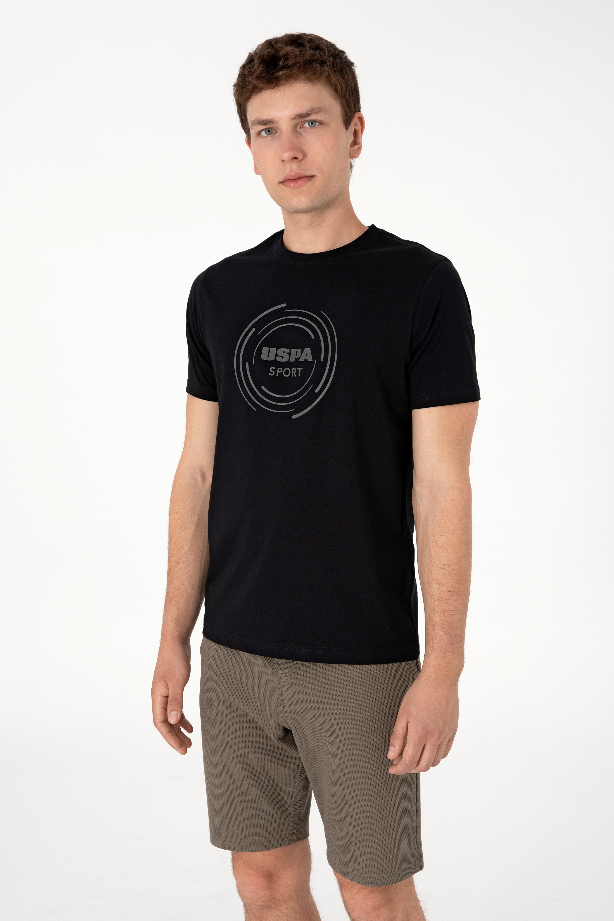 تی شرت سیاه رگولار مردانه یو اس پولو | US POLO ASSN