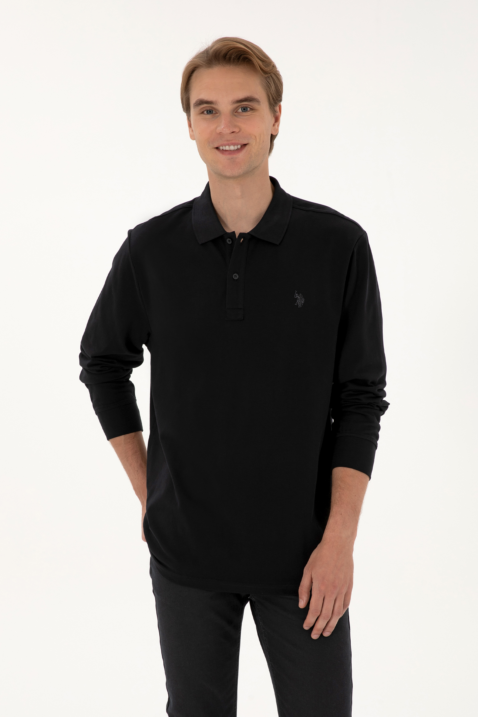 سویشرت بیسیک سیاه رگولار مردانه یو اس پولو | US POLO ASSN