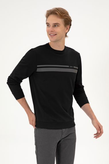 سویشرت  سیاه  رگولار  مردانه یو اس پولو | US POLO ASSN