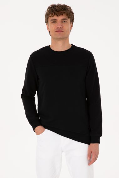 سویشرت  سیاه  رگولار  مردانه یو اس پولو | US POLO ASSN