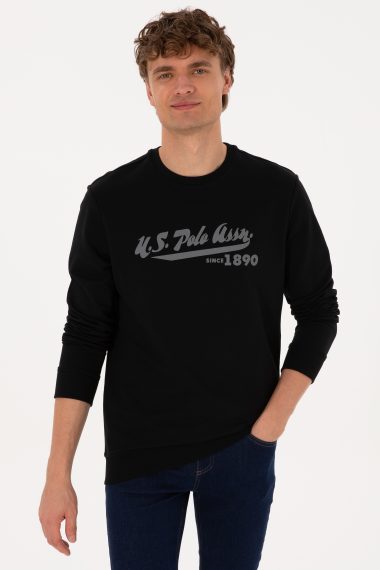 سویشرت  سیاه  رگولار  مردانه یو اس پولو | US POLO ASSN
