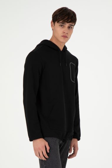 سویشرت هودی سیاه  رگولار آستین بلند مردانه یو اس پولو | US POLO ASSN