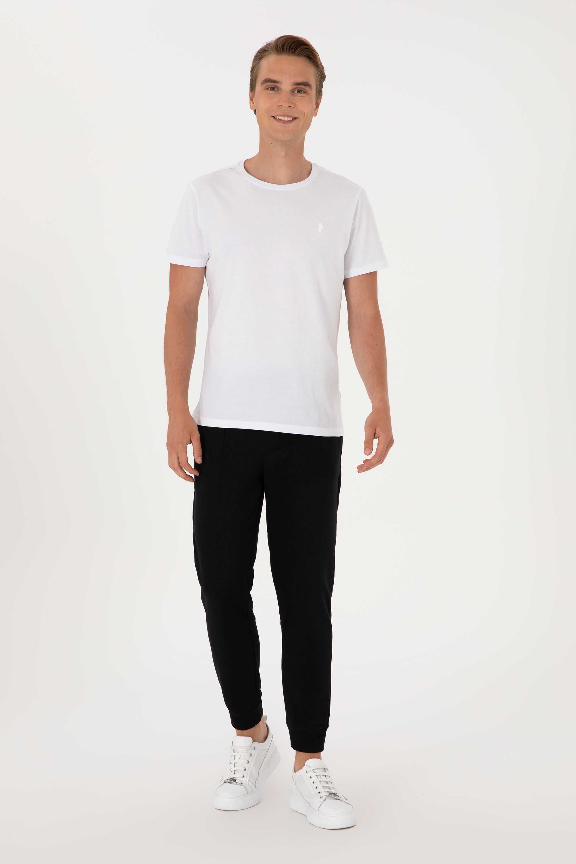 شلوار ورزشی سیاه اندامی مردانه یو اس پولو | US POLO ASSN