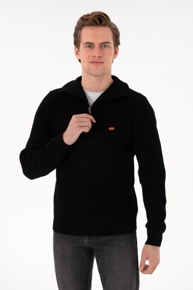 بافت  سیاه  رگولار  مردانه یو اس پولو | US POLO ASSN