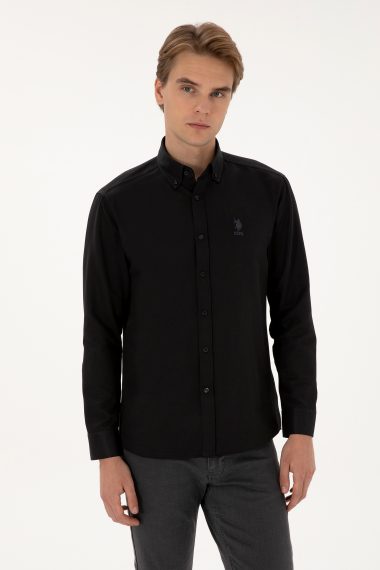 پیراهن  سیاه  رگولار  مردانه یو اس پولو | US POLO ASSN