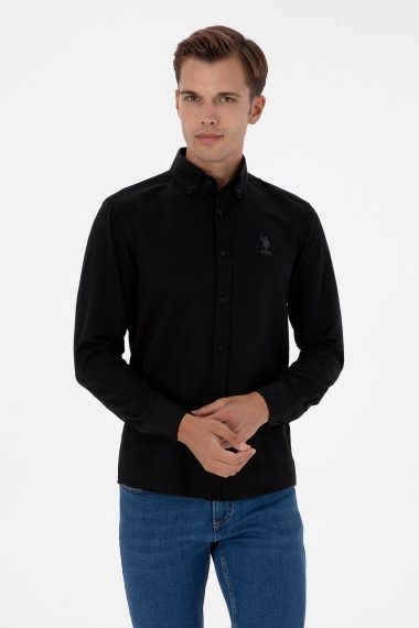 پیراهن  سیاه  اندامی  مردانه یو اس پولو | US POLO ASSN