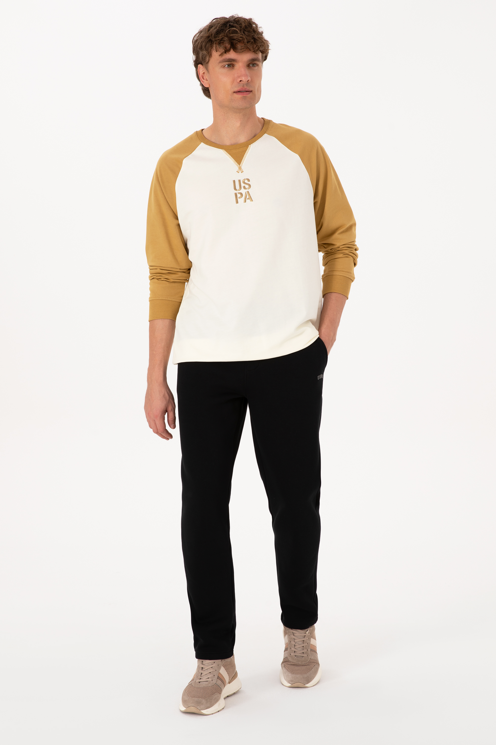 شلوار ورزشی سیاه رگولار مردانه یو اس پولو | US POLO ASSN