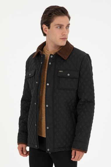 کاپشن سیاه بیسیک مردانه یو اس پولو | US POLO ASSN
