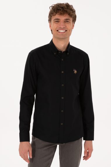 پیراهن  سیاه  اندامی  مردانه یو اس پولو | US POLO ASSN