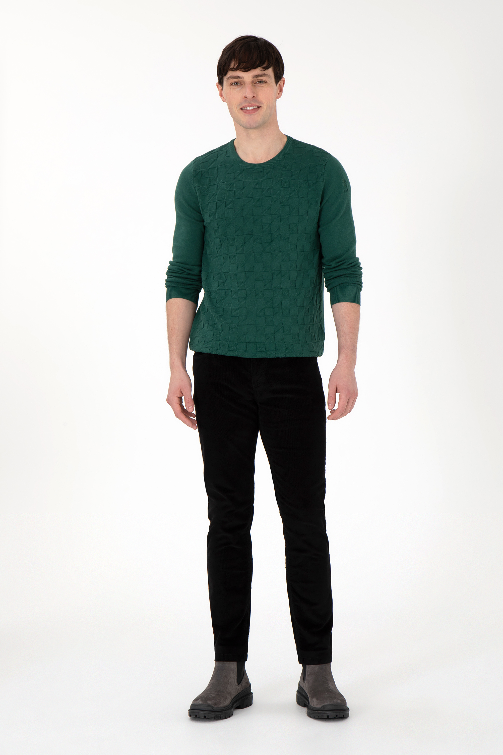 شلوار کانواس سیاه اندامی مردانه یو اس پولو | US POLO ASSN