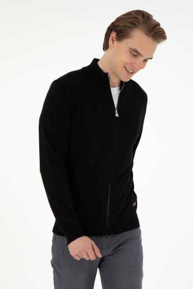 ژاکت تریکو بیسیک  سیاه  اندامی  مردانه یو اس پولو | US POLO ASSN