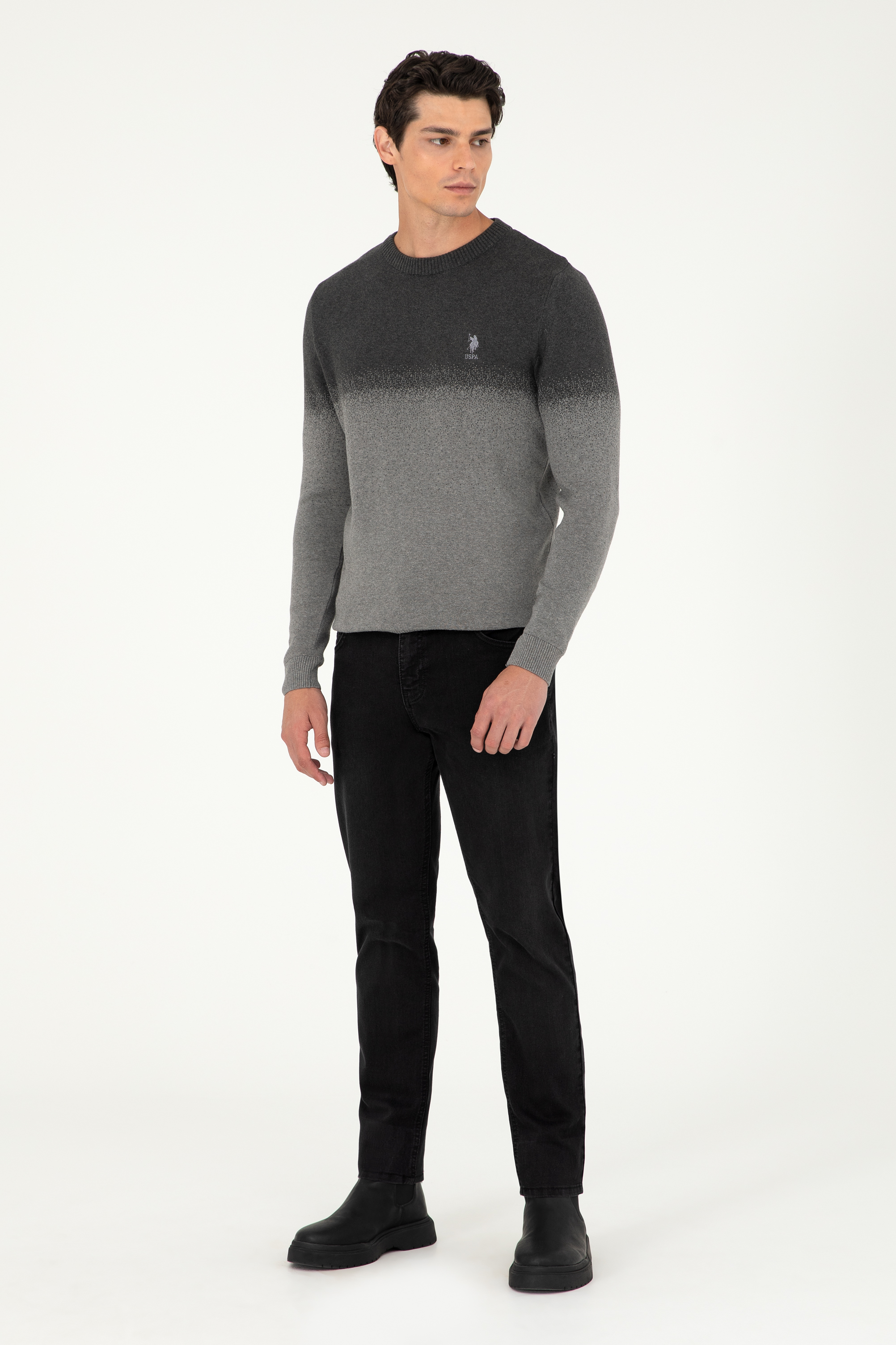 شلوار جین سیاه اندامی مردانه یو اس پولو | US POLO ASSN