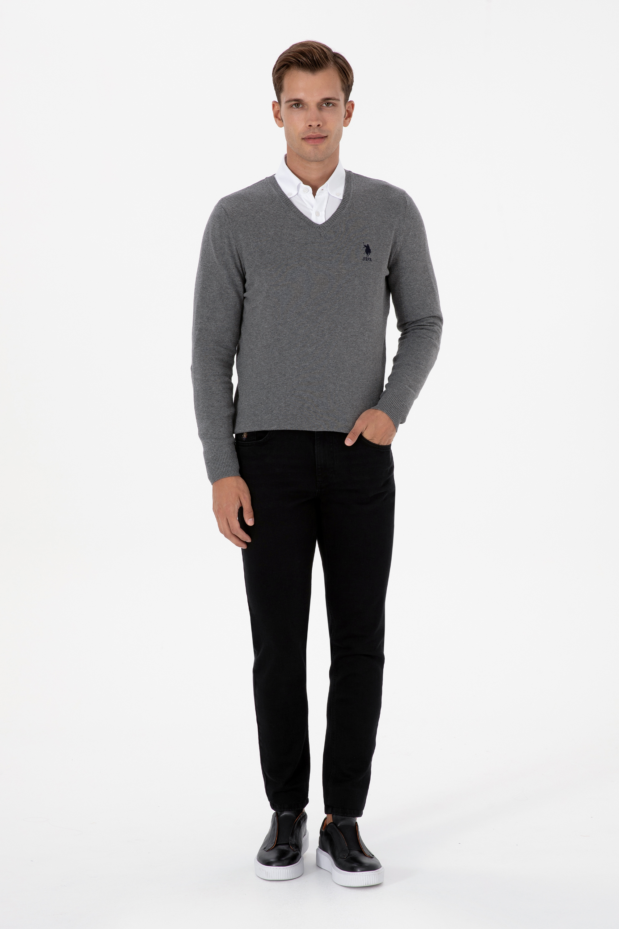 شلوار جین سیاه اندامی مردانه یو اس پولو | US POLO ASSN