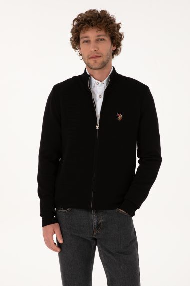 ژاکت تریکو بیسیک  سیاه  اندامی  مردانه یو اس پولو | US POLO ASSN