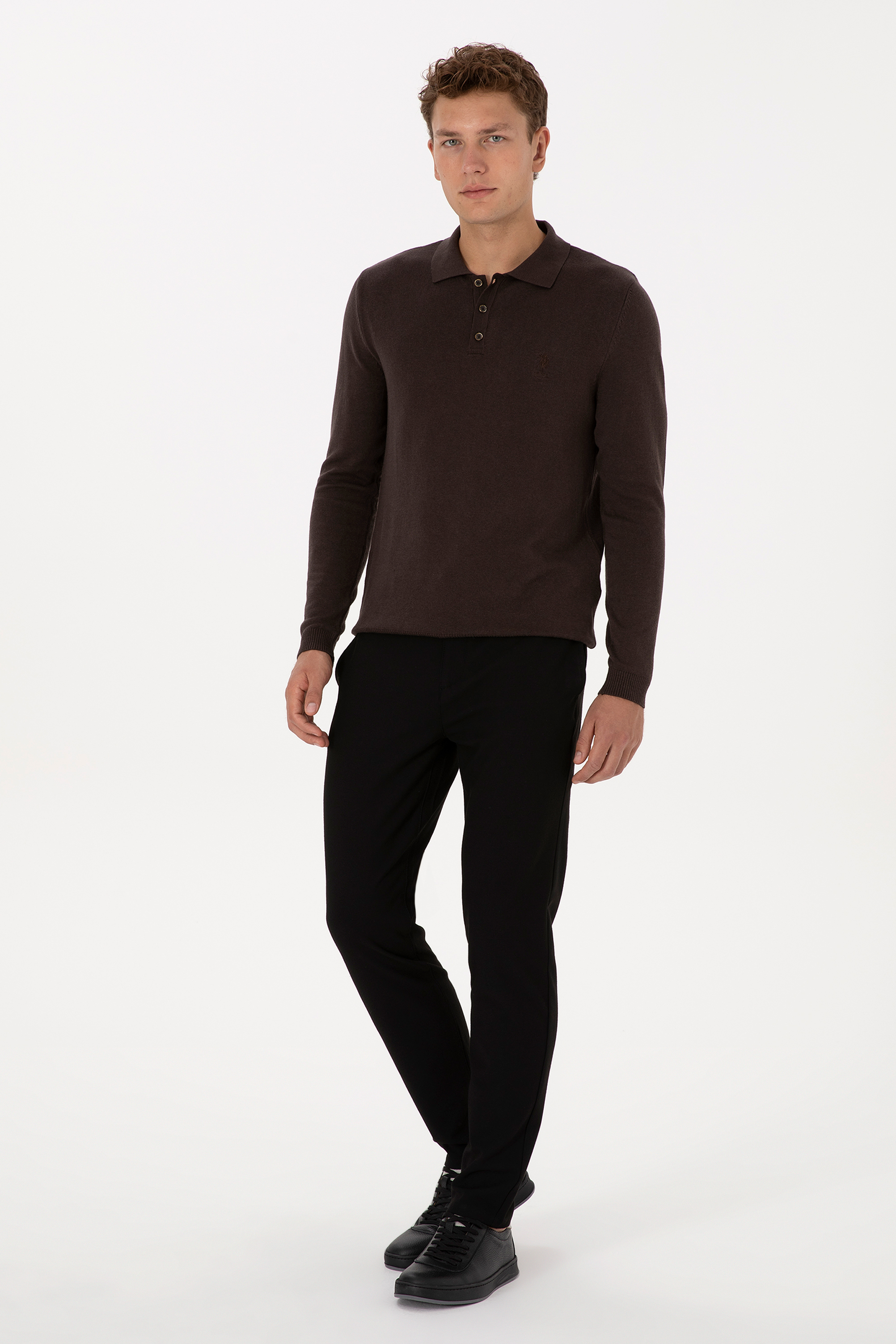 شلوار کانواس سیاه جاگر مردانه یو اس پولو | US POLO ASSN