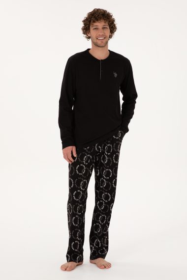 ست پیژامه  سیاه  استاندارد فیت  مردانه یو اس پولو | US POLO ASSN